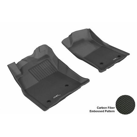 3D Maxpider TOYOTA TACOMA 2005-2011 REGULAR CAB/ ACCESS CAB/ DOUBLE CAB KAGU BLACK R1 Floor Mat L1TY05711509